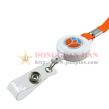 promotional lanyard with badge reel